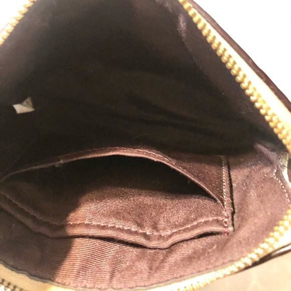 🦋COACH Authentic Signature Leather Wristlet/Wallet cream/biege color *preowned - Picture 5 of 9